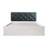 Charcoal Engineered Wood Queen Size Bed In White Finish