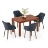 Atlas Solid Wood 4 Seater Dining Table With Rochelle Lounge Chairs
