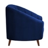 Nilo Velvet 1 Seater Sofa in Navy Blue Colour