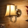 Devansh Steel Wall Mounted Lamp With Off-White Cotton Shade