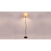 Otis Beige Natural Fiber Floor Lamp with Black Iron Base