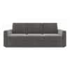Apollo 3 Seater Fabric Sofa in Ash Grey Velvet Colour