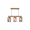 Symmetric Beige Solid Wood Cluster Hanging Light
