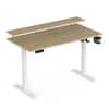 Wrick Plus Height Adjustable Study Table European Oak & White