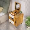 Hexa Red Engineered Wood Dressing Table in Frosty White and Giant Wood Colour