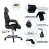 Mearisha High Back Executive Chair in Black Colour
