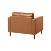 Bruch PU Leather Club Chair - Tan