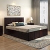 Astoria Solid Wood Queen Size Box Storage Bed In Mahogany Finish
