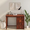 Sheesham Wood Study Table In Scratch Resistant Honey Oak Finish With Drawers
