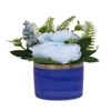 Blue Blossom Artificial Rose Plant