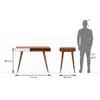 Roswell Solid Wood Study Table in Amber Walnut Finish