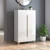 Oslo High Gloss 21 Pair Shoe Rack In White Finish