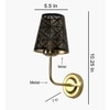 Devansh Metal Electric Wall Light in Gold Colour with Black Shade Count of 1 Light