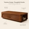 Oakley Sheesham Wood Sunburst Coffee Table in Walnut Finish
