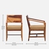 Marlon Lounge Chair in Brown Fabric