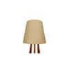 Laurent Brown Wooden Table Lamp with White Jute Lampshade