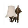Devansh Metal Electric Wall Light in Gold Colour with Orange Shade Count of 1 Light