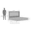Naomi King Bed In High Gloss Beige Finish