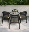 Launceston Wicker Chair In Black Finish