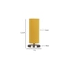 Yellow cotton table lamp with Steel Base -5