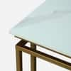 Majestic Metal Console Table in Gold Finish with Porcelain Top