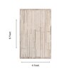 Handmade Wool Area Rug Modern Abstract Beige 4 x 6 Feet Carpet