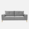 Nency Velvet 3 seater Sofa Grey