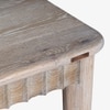 Dune Solid Wood Dining Table in White Colour