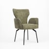 Cotton Fabric Dining Chair in Green Colour