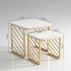 Compact Metal Side Table in Gold Colour