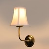 Devansh Gold Wall Mounted Lamp With Off-White Cotton Shade
