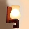 Devansh Solid Wood Electric Wall Light in White Colour with White Shade Count of 1 Light