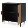 Velin Small Sideboard Black Wood Effect