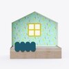 Little Hut Bed 6X4 Drawers On Wheels In Teal Colour53