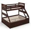 Barnley Single Over Queen Storage Bunk Bed In Dark Walnut