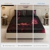 Stoa Paris 300TC UltrSatin King Bedsheet Set Satin King Burgundy Gold