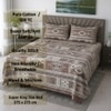 Zyra Multicolor Abstract 400 TC Cotton Flat Super King Size Bedsheet with 2 Pillow Covers – Threads