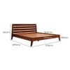 Leed Solid Wood Queen  Size Bed Without Storage (Dark Oak Finish)