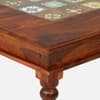 Rangrez Sheesham Wood 4 Seater Dining Set in Honey Oak Finish with Cushioned Chairs