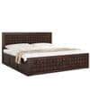 Keaton Sheesham Wood Queen Size Bed Drawer And Box Storage Walnut Finish (60 x 78 inches)