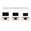 BLUEWUD Wilbrome Mini Engineering Wood Floor Standing TV Entertainment Unit Set Top Box Stand/TV Panel Cabinet with Shelves for Books & Decor Display Unit, Upto 55 Inches (Brown Maple & White)