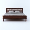 Miraya Solid Wood King Size Non Storage Bed In Teak Finish