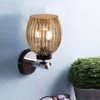 Devansh Metal Electric Wall Light in gold Colour with Lavender Shade Count of 1 Light