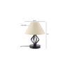Tylee Off White Fabric Shade Table Lamp with Black Iron Base