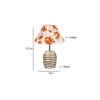 Multicolor cotton with White Brushed Wood Table Lamp -2