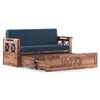 Bram 3 Seater Pull Out Sofa cum Bed In Delft Blue Colour