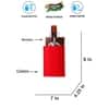 Devansh Solid Wood Electric Wall Light in Brown Colour with Red Shade Count of 1 Light
