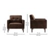 Clark PU Leather Armchair- Dark Brown