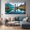 The Castle Decor Autumn Hintersee Landscape Wall Art Set of 5 27x48 Inch