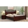 Syan Solid Wood Queen  Size Bed Without Storage (Walnut Finish)